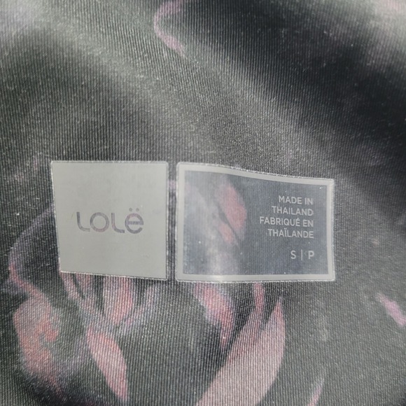 Lole‎ Women Floral Print Active Leggings Black Purple Size Small Yoga Athletic - Picture 4 of 9
